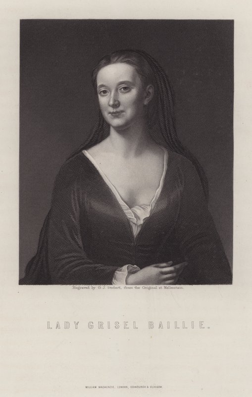 Lady Grizel Baillie, İskoç söz yazarı (gravür) by George J. Stodart