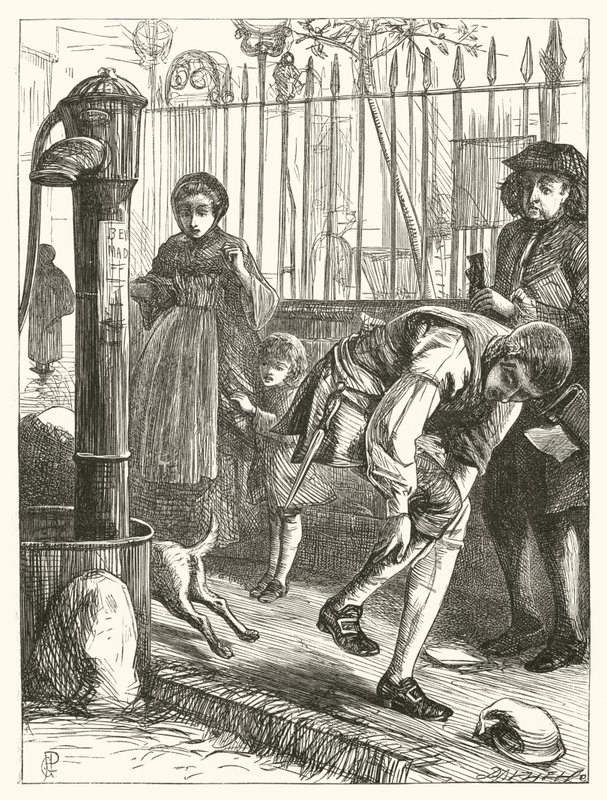 Elegy için İllüstrasyon, Deli Bir Köpeğin Ölümü Üzerine (gravür) by George John Pinwell
