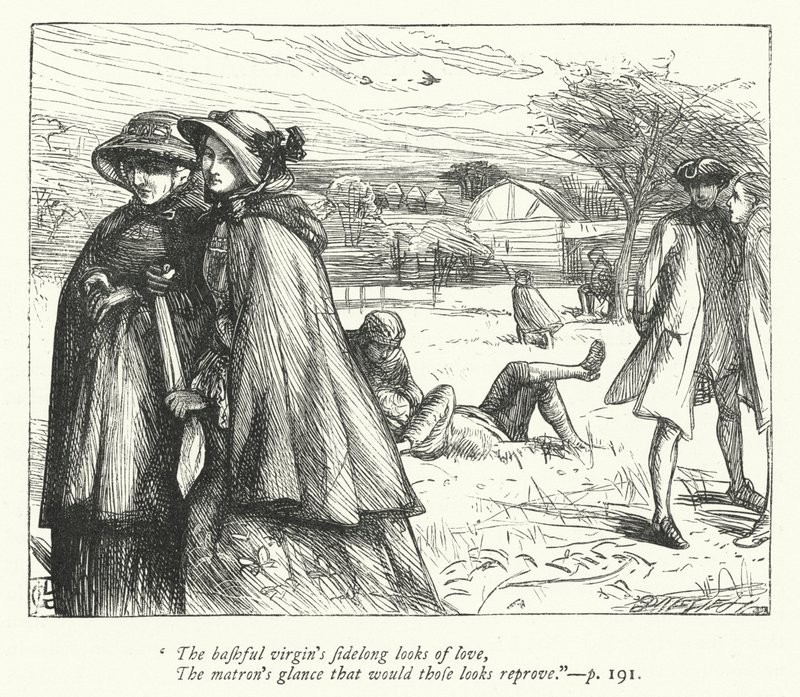 Issız Köy için İllüstrasyon (gravür) by George John Pinwell