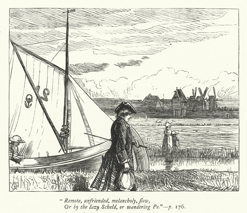Gezgin için İllüstrasyon (gravür) by George John Pinwell