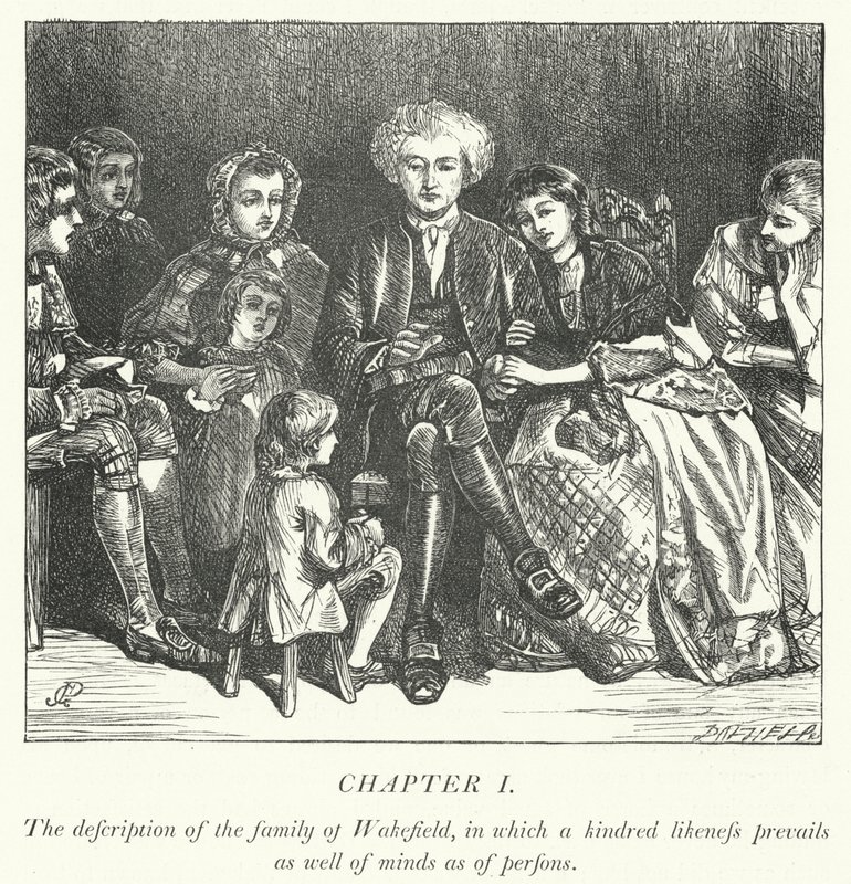 Wakefield Papazı için çizim (gravür) by George John Pinwell