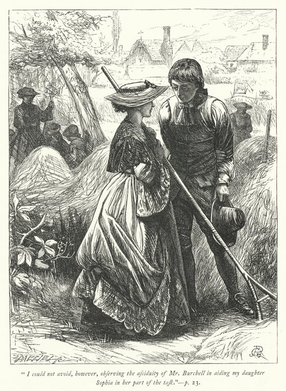 Wakefield Papazı için çizim (gravür) by George John Pinwell