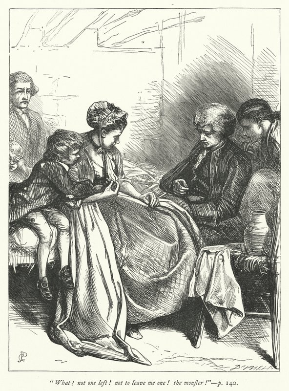 Wakefield Papazı için çizim (gravür) by George John Pinwell