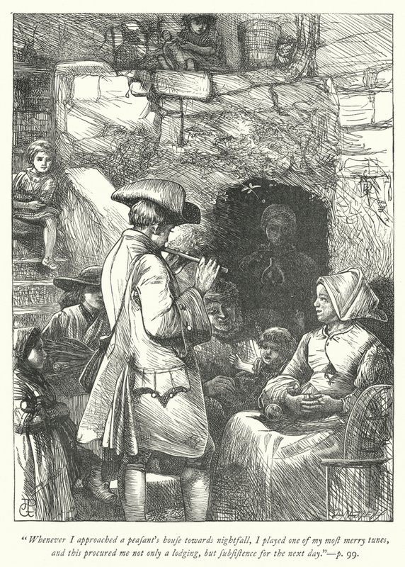 Wakefield Papazı için çizim (gravür) by George John Pinwell