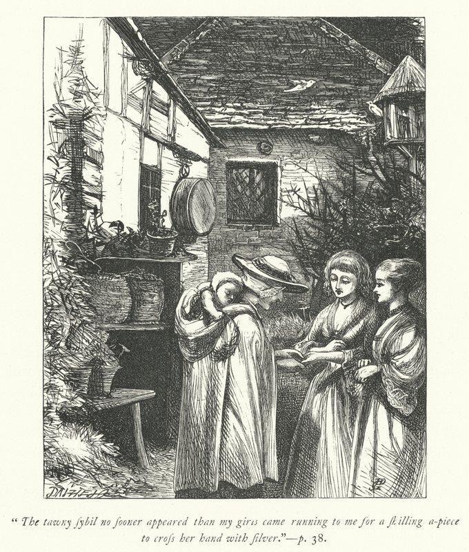 Wakefield Papazı için çizim (gravür) by George John Pinwell