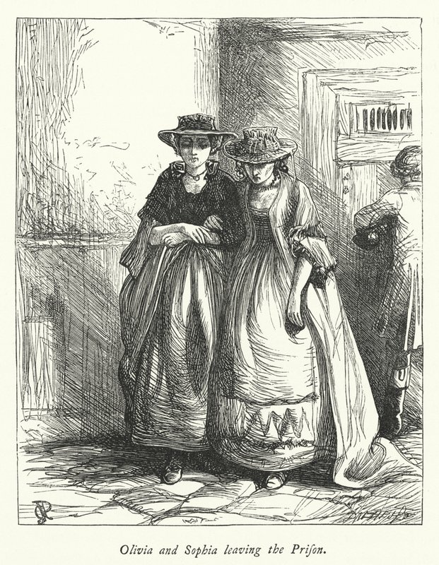 Wakefield Papazı için çizim (gravür) by George John Pinwell