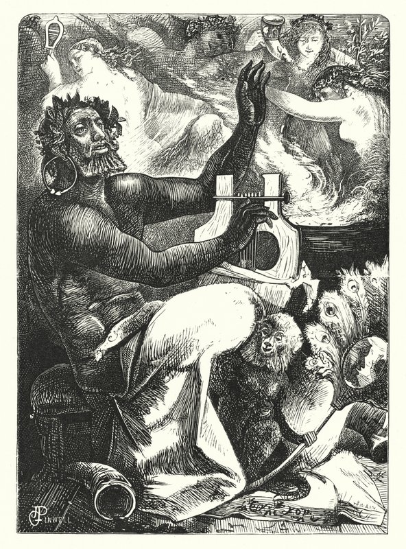 Pan Vinctus - Pan Victor (gravür) by George John Pinwell