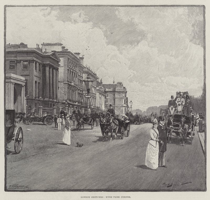 ಲಂಡನ್ ಸ್ಕೆಚಸ್, ಹೈಡ್ ಪಾರ್ಕ್ ಕಾರ್ನರ್ ಟರ್ಕ್ by George L. Seymour