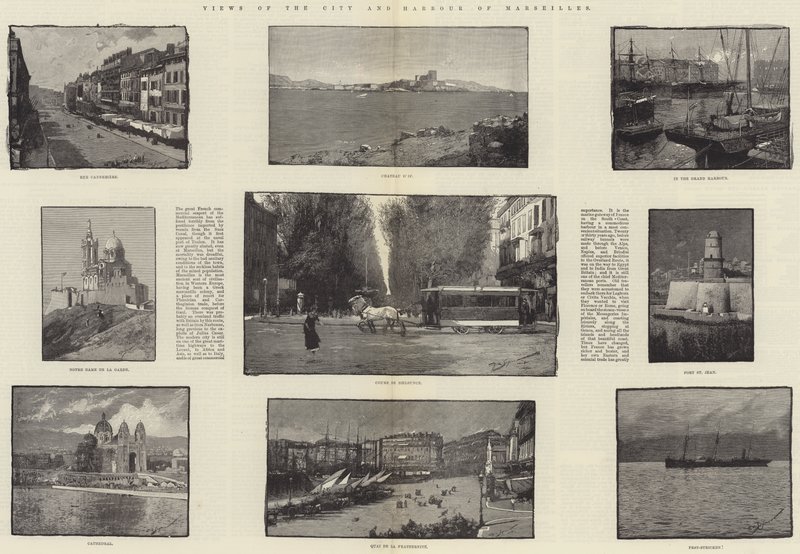 Marsilya Şehir ve Limanı Manzaraları by George L. Seymour