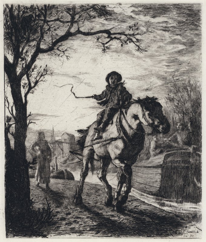 Bridgewater Kanalında (gravür) by George Percy Jacomb Hood
