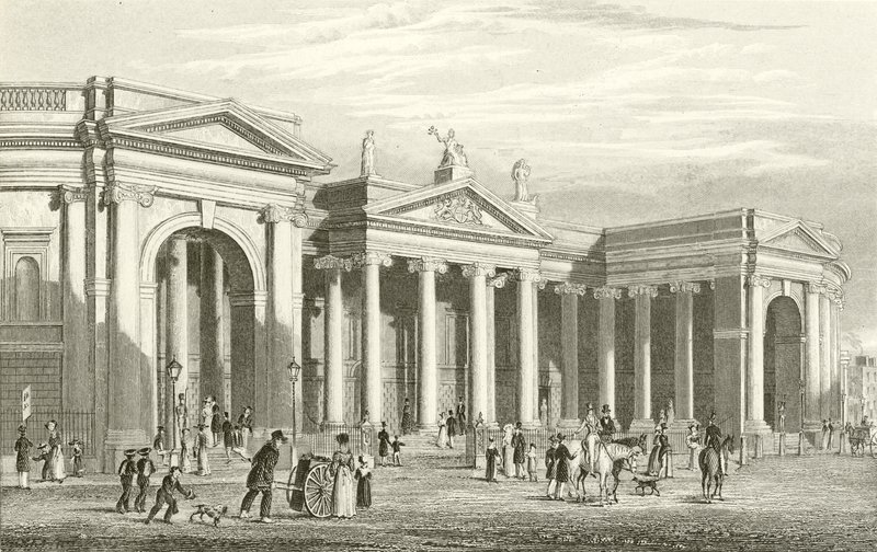 İrlanda Bankası, Dublin, Güney Portico by George Petrie