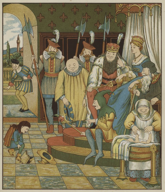 Grimm Kardeşler tarafından Rumpelstiltskin için illüstrasyon by George R. Halkett