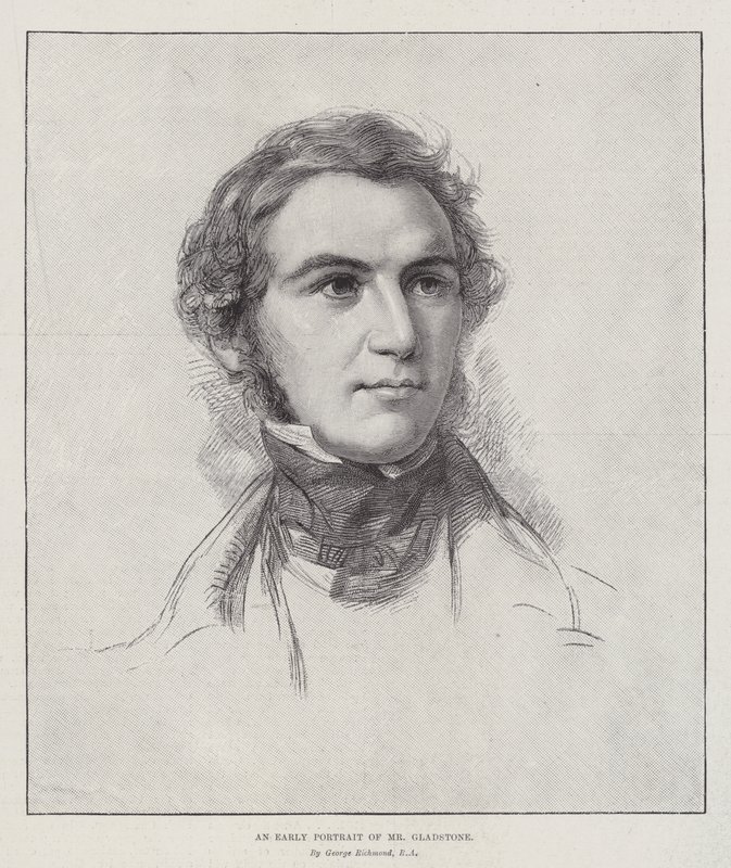 Bay Gladstone'un Erken Bir Portresi by George Richmond