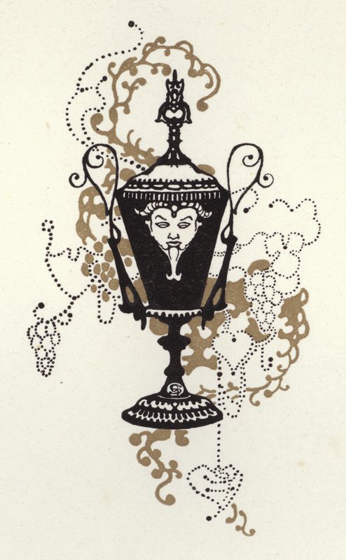 Max Beerbohm'un Mutlu İkiyüzlü için çizimi (renkli taş) by George Sheringham