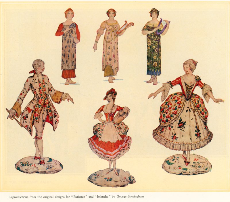Sabır ve Iolanthe için özgün tasarımlar by George Sheringham