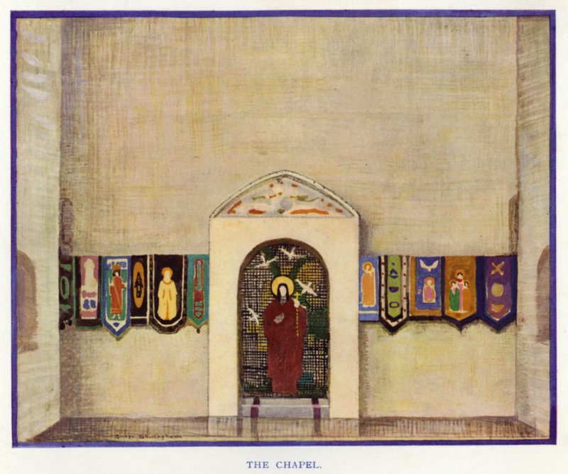 The Duenna by Sheridan: The Chapel (renkli taş) by George Sheringham