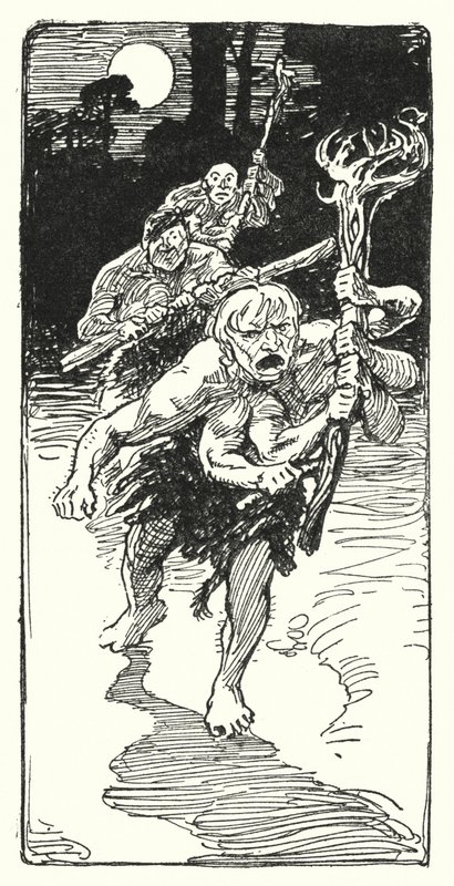 Jason ve Argonotlar: "Uyurken, korkunç adamlar üzerlerine indi" (lito) by George Soper