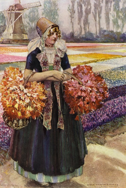 Bir Lale Tarlası (renkli taş) by George Wharton Edwards