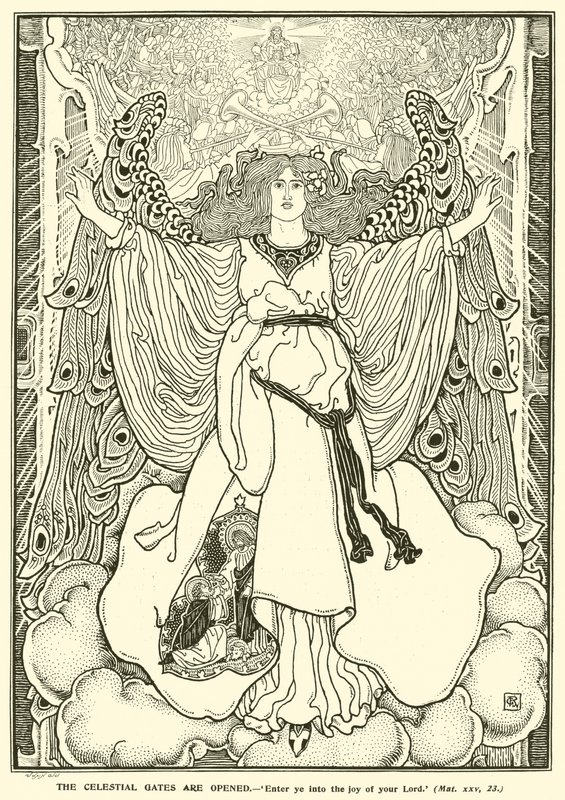 Göksel Kapılar Açıldı (gravür) by George Woolliscroft Rhead