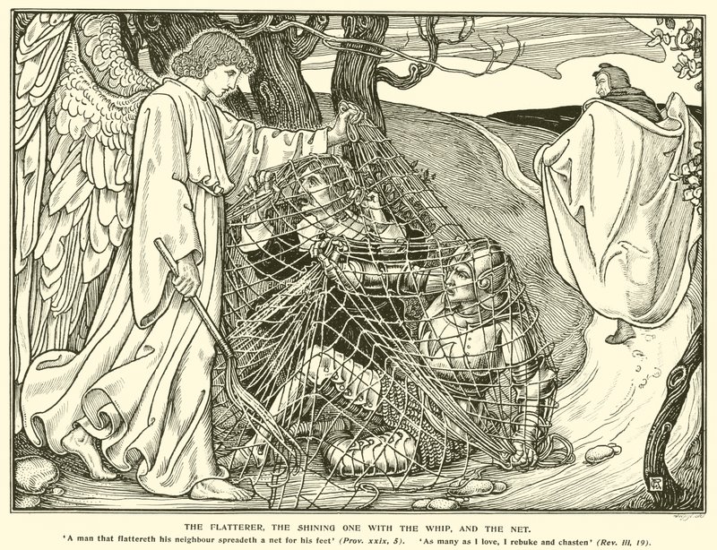 Dalkavuk, Kırbaçlı Parlayan ve Ağ (gravür) by George Woolliscroft Rhead