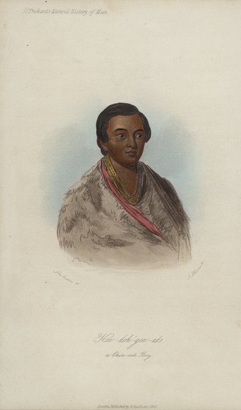 Hee-doh-?gee-ats, A Chin-ook Boy (aquatint) by George after Catlin
