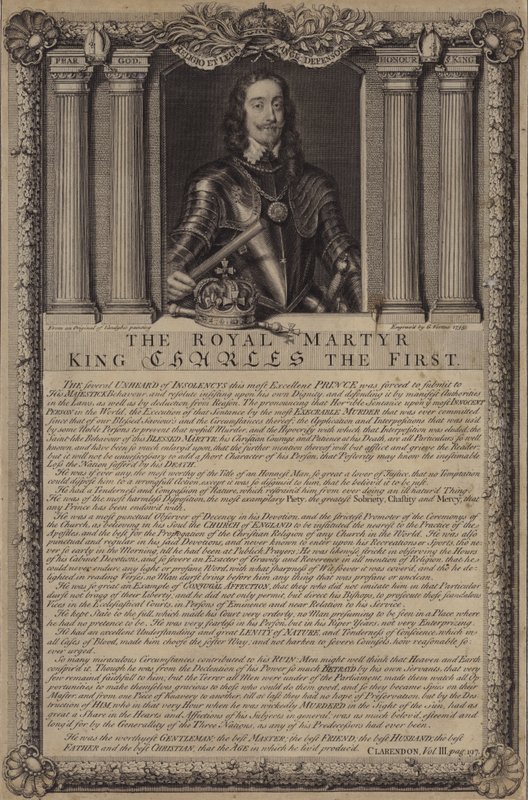 Kraliyet şehidi Kral I. Charles by George after Vertue