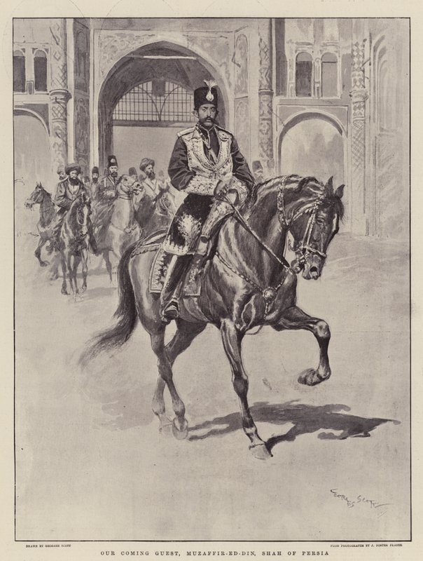 Gelen Misafirimiz, Muzaffereddin, İran Şahı by Georges Bertin Scott