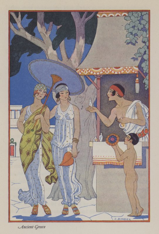 Parfümün Romantizmi: Antik Yunanistan (renkli taş) by Georges (after) Barbier