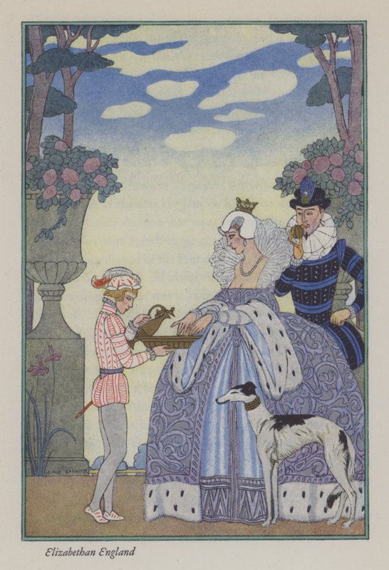 Parfümün Romantizmi: Elizabeth dönemi İngilteresi (renkli taş) by Georges (after) Barbier