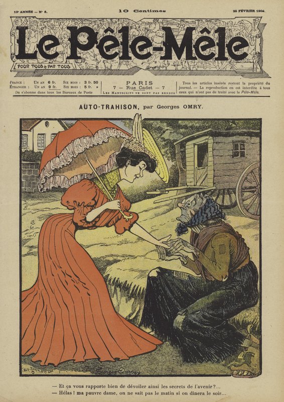 Kendine ihanet. Le Pele-Mele için çizim, 1906 by Georges Antonin Henri Mory