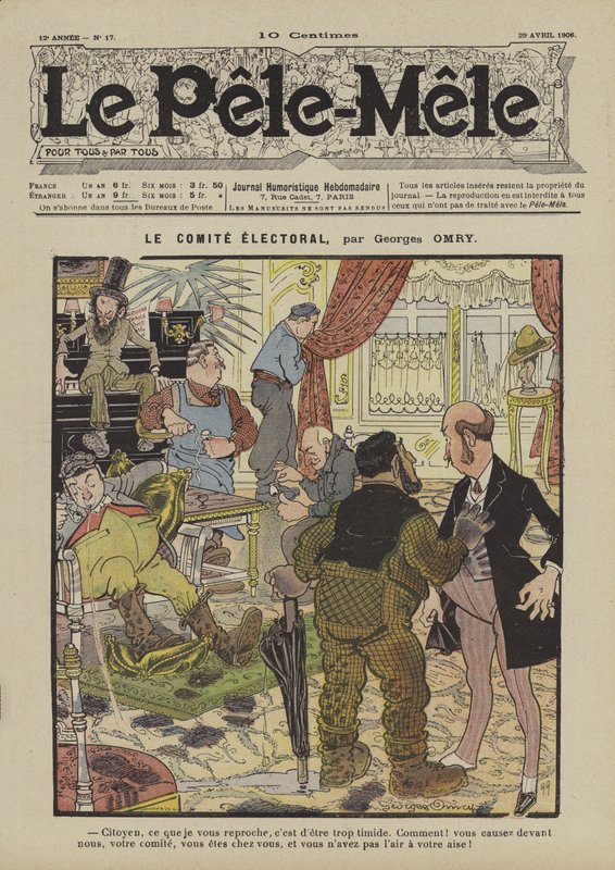 Seçim komitesi. Le Pele-Mele için çizim, 1906 by Georges Antonin Henri Mory