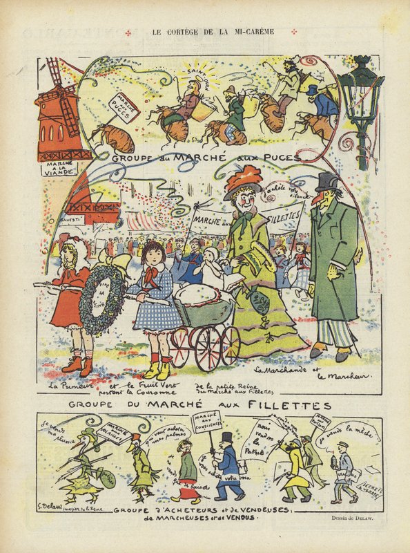 Orta Ödünç Alayı. Le Rire için İllüstrasyon by Georges Delaw