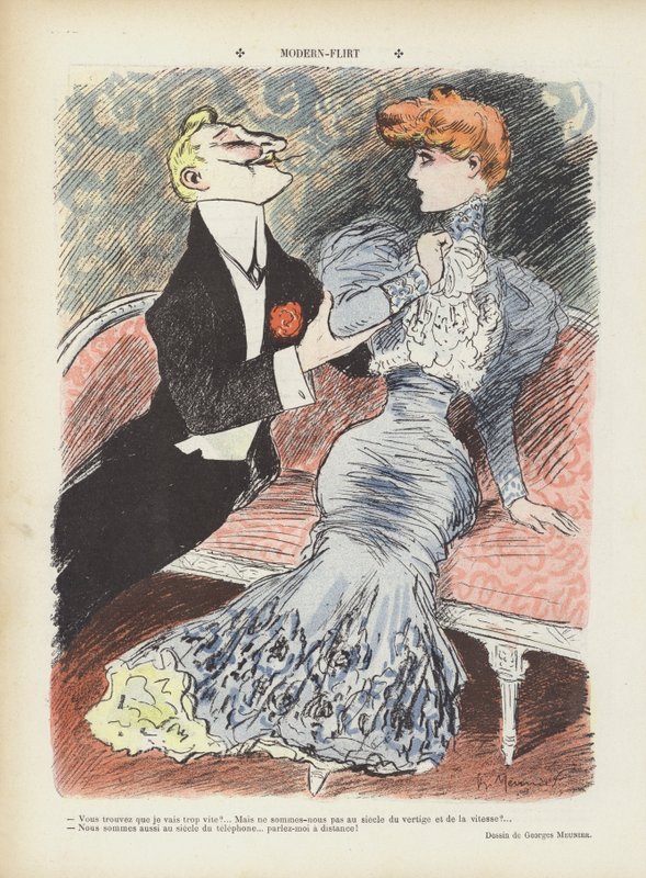Modern flört. Le Rire için İllüstrasyon by Georges Meunier