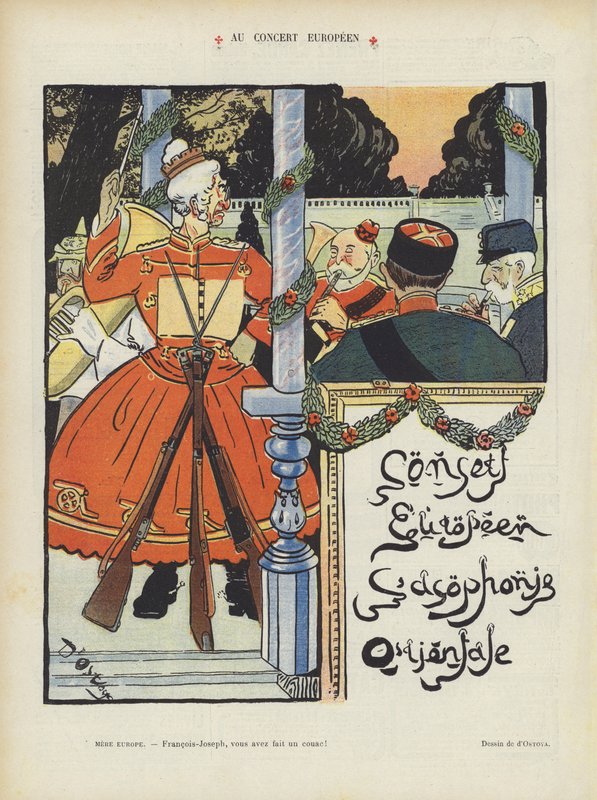 Avrupa konserinde. Le Rire için İllüstrasyon by Georges d 1878 1937 Ostoya