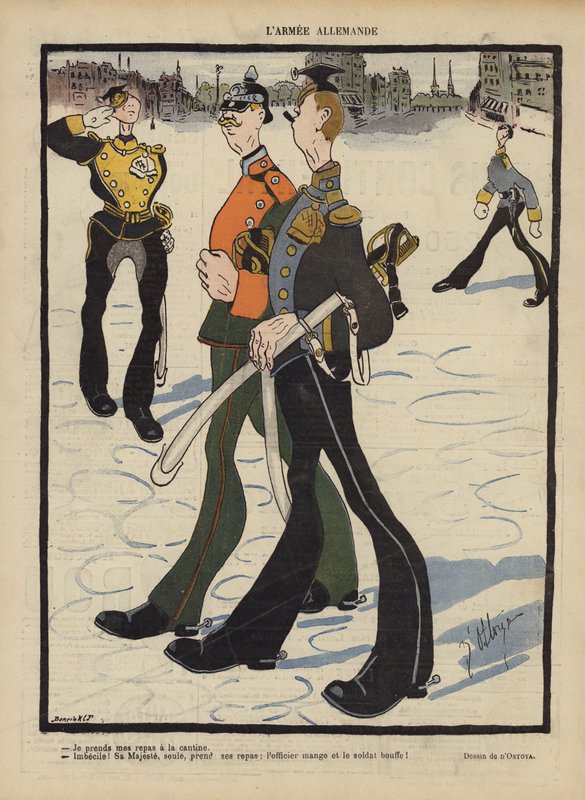 Alman Ordusu. Le Rire için İllüstrasyon by Georges d 1878 1937 Ostoya