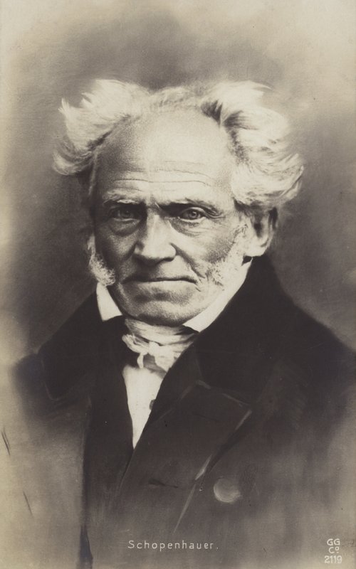 Arthur Schopenhauer (1788-1860), Alman filozof (b/w fotoğraf) by German Photographer