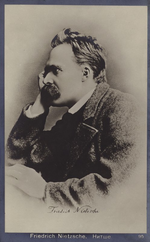 Friedrich Nietzche (1844-1900), Alman filozof ve yazar (b/w fotoğraf) by German Photographer