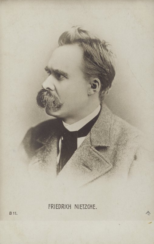 Friedrich Nietzche (1844-1900), Alman filozof ve yazar (b/w fotoğraf) by German Photographer
