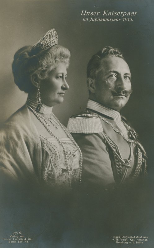 Kaiser Wilhelm II ve Almanya İmparatoriçesi Augusta Victoria Gümüş Jübile Yıllarında by German Photographer