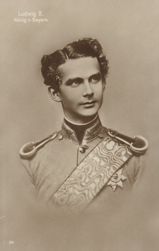 Ludwig II (b/w fotoğraf) by German Photographer