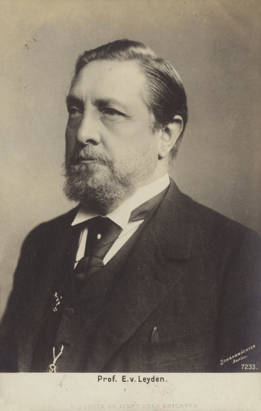 Profesör Ernst Viktor von Leyden (1832-1910), Alman hekim (b/w fotoğraf) by German Photographer