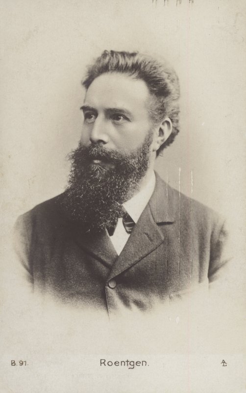 Wilhelm Roentgen (1845-1923), Alman fizikçi (b/w fotoğraf) by German Photographer