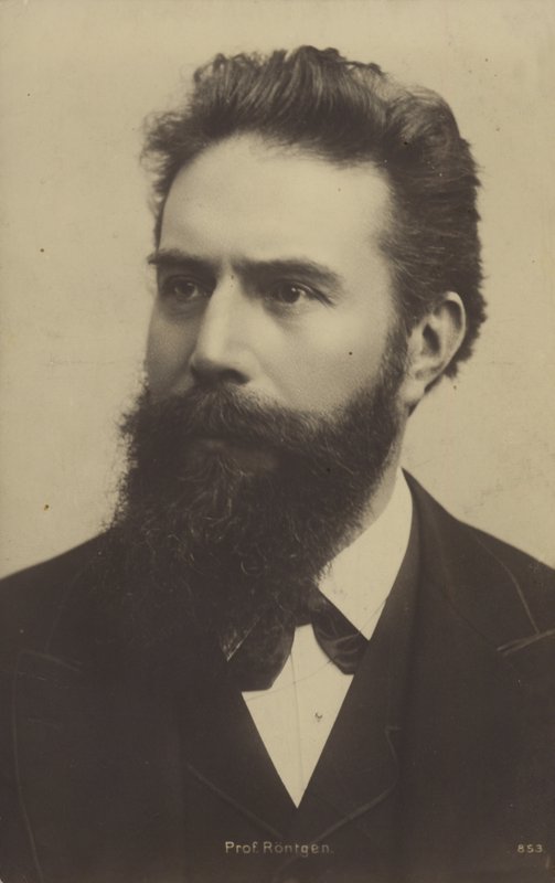 Wilhelm Roentgen (1845-1923), Alman fizikçi (b/w fotoğraf) by German Photographer