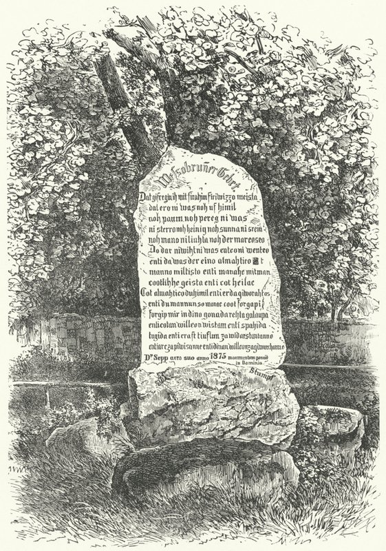 Wessobrunn Namazını gösteren bir taş tablet (gravür) by German School