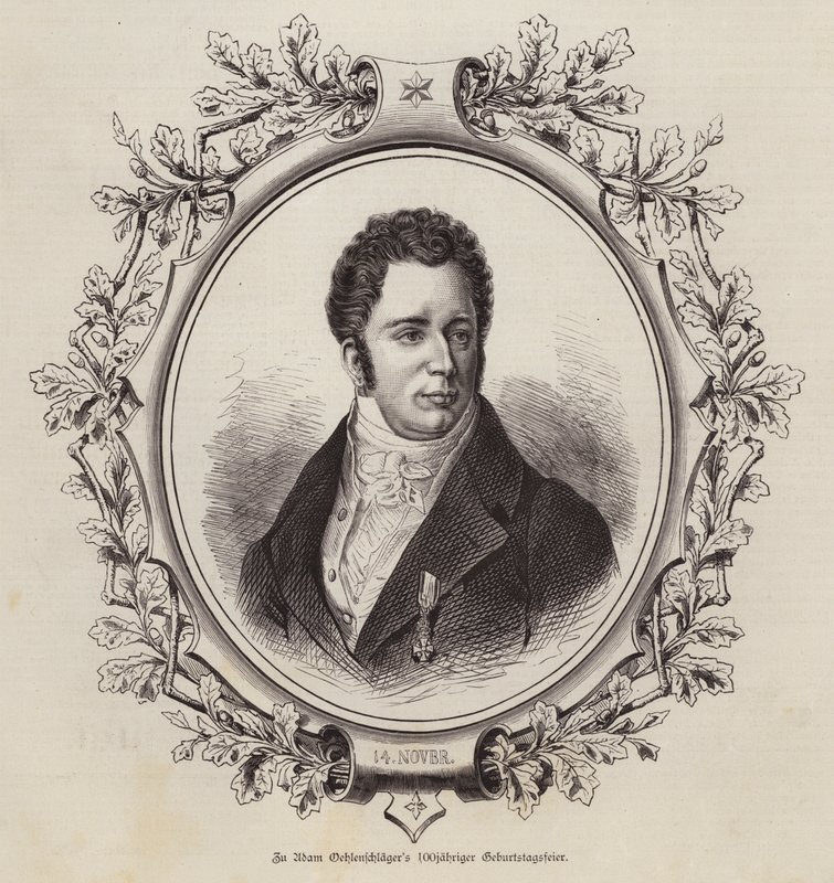 Adam Oelenschlaeger, Danimarkalı şair ve oyun yazarı (gravür) by German School