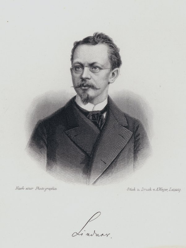 Albert Lindner, Alman oyun yazarı (gravür) by German School
