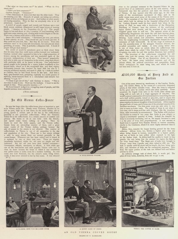 Eski Bir Viyana Kahvehanesi (lito) by German School