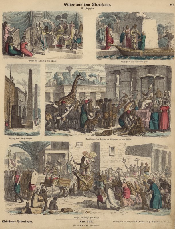 Antik Mısır (renkli gravür) by German School