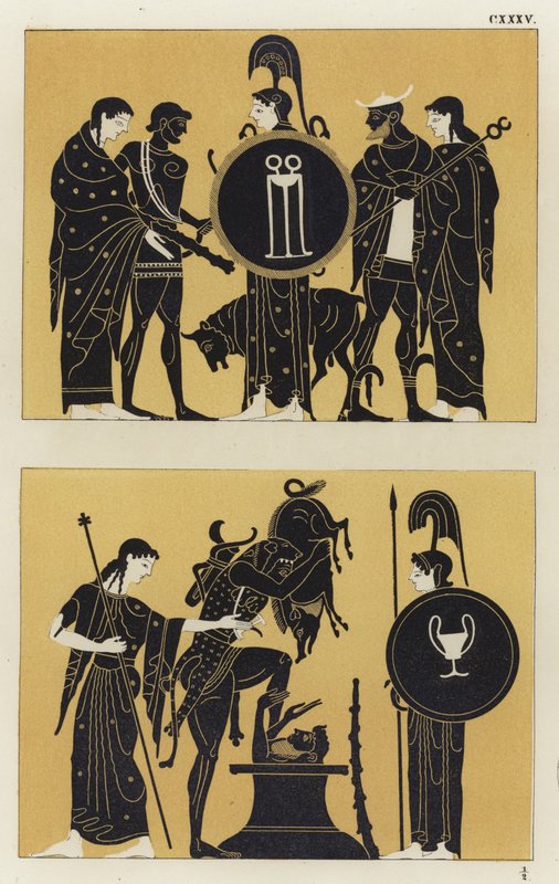 Antik Yunan kurbanları by German School