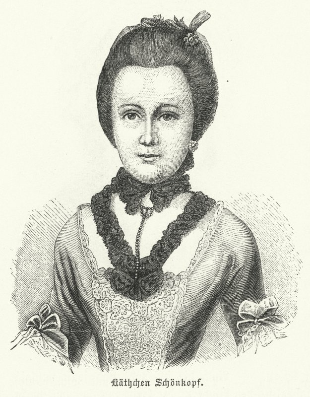 Anna Katharina Schoenkopf (1746-1810), Alman yazar Johann Wolfgang Goethe
